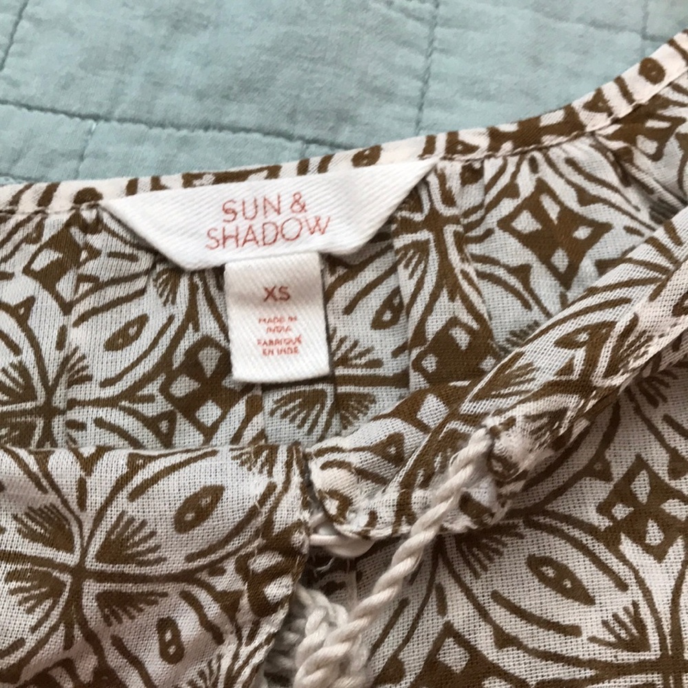 Sun & Shadow Tassel Pom Cold Shoulder Top - Picture 5 of 5